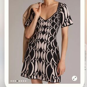 Anthropologie Jacquard Mini Sweater Dress NWT